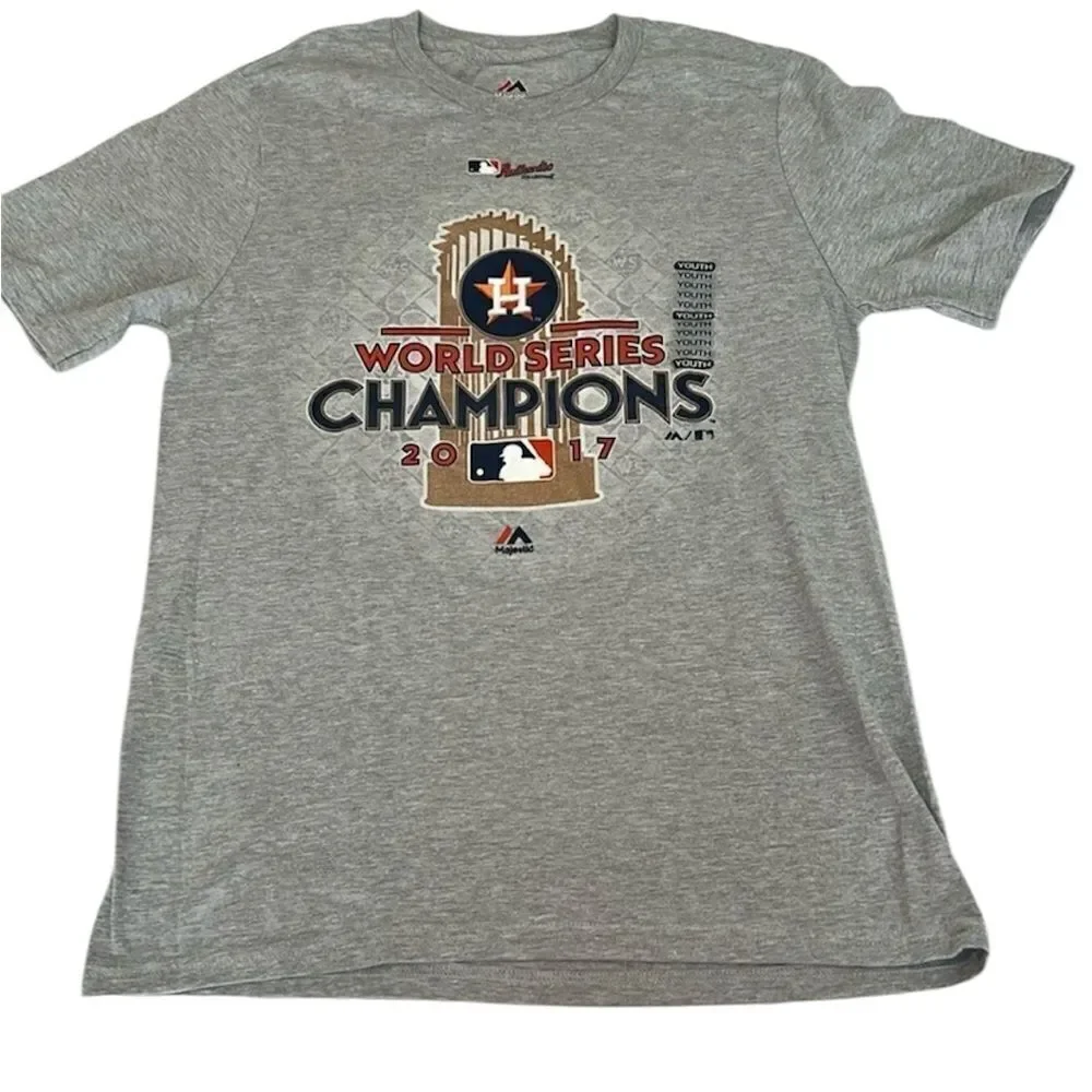 NWOT Houston Astros 2017 World Series champions XL youth sz18 SS T-shirt